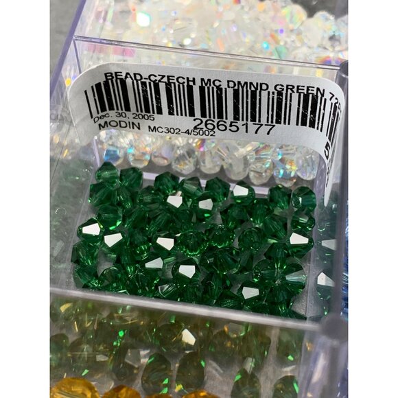 Box of Assorted Czech Crystal Beads In Vibrant Colors - Picture 2 of 10